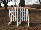 Horse Jumps 3 Panel Slant Wooden Wing Standards 5ft/Pair - White #214