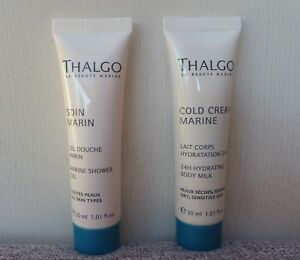 Thalgo Marine Shower Gel + 24H Hydrating Body Milk, 30ml+30ml, Brand New!
