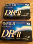 Lot of 2 Sealed FUJI Audiocassette Tape DR-II-90 Minute High Bias Blank Cassette