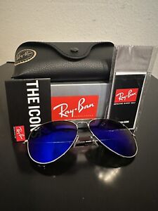 Ray-Ban Aviator Silver/Light Blue Gradient 62 mm Sunglasses RB3025 003/3F 62