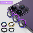 For iPhone 13 14 15 /15 Pro Max Metal Ring  Camera Lens Protector Tempered Glass