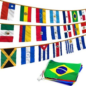 Anley Latin America 23 Countries String Flags - Assorted Latino Flag Banners