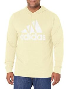 adidas Big & Tall Logo Single Jersey Pullover Hoodie Almost Yellow/White 3XLT