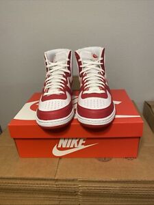 Nike Terminator High Shoes White University Red FJ4454-100 Men's Size 12