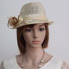 New Woman Church Derby Wedding Cocktail Party Sinamay Dress Hat  174552 IVORY