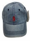 Polo Ralph Lauren Men's Denim Baseball Cap , Med Wash Denim Red Logo, Sz O/S