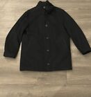 HUGO BOSS Black Wool & Cashmere Mens Button Down Coat Sz. 40R