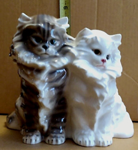 Wien Knight Keramos Ceramics Two Cats Cat Figurine, 8