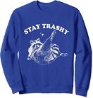 Stay Trashy, Funny Raccoon, Retro, Trash Panda, Meme Unisex Crewneck Sweatshirt