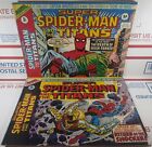 🔴🔥 SUPER SPIDER-MAN WITH THE SUPER-HEROES #201 + #202 MARVEL UK 1976 Amazing