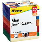 NEW High Quality Memorex 30-pack Slim CD Jewel Case (5.2mm)-5 Colors, FREE SHIP