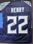 Derrick Henry Tennessee Titans Autograph Jersey Blue #22 COA Beckett