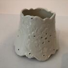 New ListingHOME INTERIORS Ivory Lace Eyelet Ceramic Candle Shade Topper 4