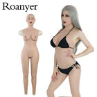 Roanyer Silicone Body Suit with Mask Crossdresser fake breast forms huge boobs