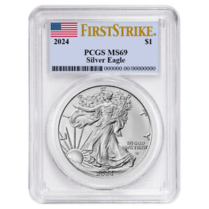 2024 $1 American Silver Eagle PCGS MS69 FS Flag Label