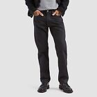 Levi's Men's 505 Regular Fit Straight Jeans - Black 30x30