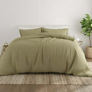 New Listing3-Piece Sage Duvet Cover Set, Twin/Twin XL