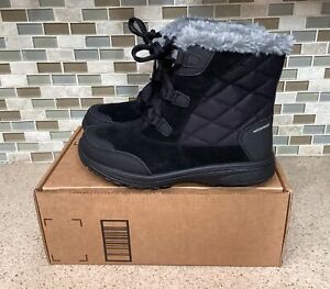 Columbia Women’s Ice Maiden Shorty Insulated Lace Up Snow Boot Black Size 8.5