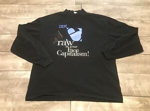 Vintage IBM E-Business 1997 World Tour Black Pullover Sweatshirt Size XLarge USA