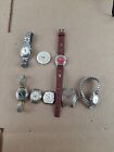Lot Of 8 Vintage Mechanical Watches For Parts - Westclox, Milex, Timex Cortebert