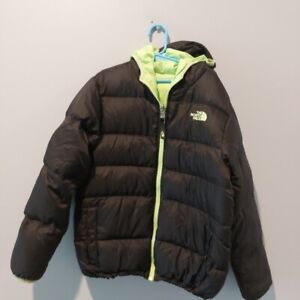 North Face 550 Down Black Reversible Puffer Jacket Youth Size Med 10/12 Boys
