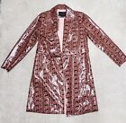 Blank NYC Women's Jacket Size XS Brown Animal Print W/ Belt Polyester Blend NWOT