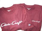 Two Maroon Chris Craft Screen Printed Champion T-Shirts 6.1 oz. Heavy Boat