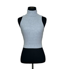 Zara gray turtle neck sleeveless knit crop top size M