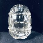VTG Antique Bird Cage Feeders Clear Glass Seed Water Cup Art Deco 3.5”
