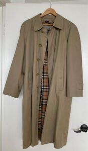 Vintage BURBERRY LONDON Men's Tan Brown Trench Coat Reg 40