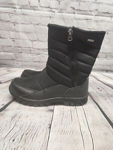 Black Waterproof women's zip-up winter boots sz.9