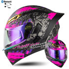 DOT Bluetooth Flip Up Motorcycle Helmets Motorbike Modular helmet w/sun lens ECE