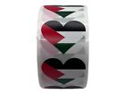 Palestine Flag Heart Sticker Roll * 500 stickers Per Roll (1