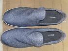 Baubax Loungy Loafers Bamboo Merino Wool Slip On Mens Size 14 Denim Blue