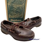 Dunham Men 8D Shoreline Boat Deck Shoes 2 Eye Dark Brown Leather Moc Toe Comfort