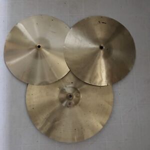 New ListingLot of 3 Vintage Solid Brass Cymbals 14