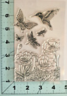 hummingbird bird poppy butterfly flower clear stamps card clay FAST Free Ship