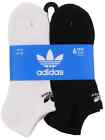 🔥NWT🔥 Adidas Trefoil Cushion NO SHOW Black & White Socks Men's Size 6-12 BH643