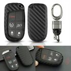 For Jeep Cherokee 2014-2019 ABS Carbon Fiber Car Key Fob Chain&shell Accessories (For: 2015 Chrysler 200 Limited 2.4L)