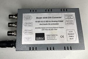 Cobalt Digital 6546 D/A Converter SDI to Analog Video w Audio Embedder