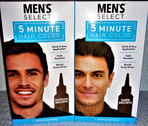 Men's Select 5 Min DARK/MEDIUM  BROWN Hair Color Dye  Lot of 1, 2, 3 & 6*