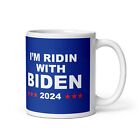 I am Ridin With Biden Vote For Biden USA President 2024 Coffee Tea Ceramic Mug
