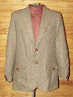 Vintage Haggar 40L Imperial Men's 2-Button Wool Blazer Brown Tweed Sport Coat