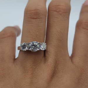 Diamond Engagement Rings IGI GIA lab Grown Certified 2 Carat Round 950 Platinum