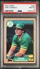 1987 Topps Jose Canseco #620 Oakland Athletics Rookie RC PSA 8