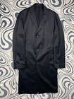 Hugo Boss Silver 90s Vintage Men's Wool Nylon Trench Coat Long Jacket Size EU50