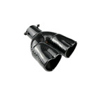 OtpOutopa 2.5inch Inlet Heart Shaped Dual Tube Exhaust Tip,Carbonfiber Straight  (For: 2010 Kia Sportage)