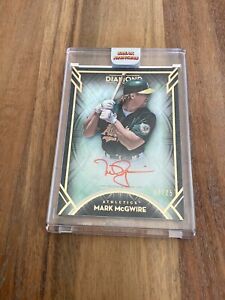 2021 Topps Diamond Icons Mark McGwire Red Ink Auto 4/25 A s Encased