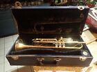 Holton T602R Trumpet Serial# 026128 with mouth piece gold color with hard case