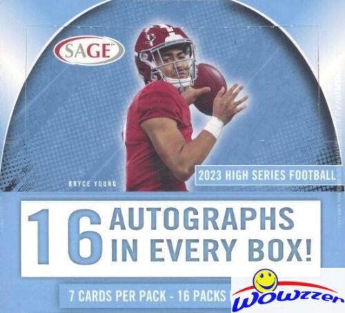 2023 Sage Football HIGH SERIES Factory Sealed HOBBY Box-16 AUTOGRAPH ROOKIES!